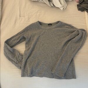 Gray Long Sleeve Knit Top brandy Melville